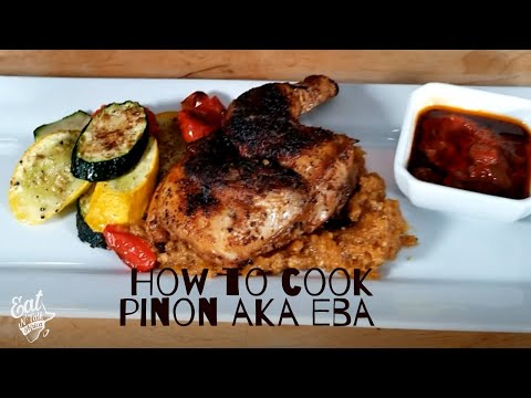 How to Cook  Eba aka Pinon aka  Plakali aka ugali.
